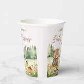 キュートお洒落ニュートラルウッドランド動物の赤ちゃんシャワー 紙コップ (右)