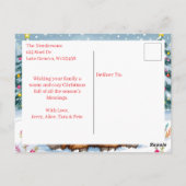 キュートお洒落ハイランドカウクパーソナライズされたクリスマス ポストカード (裏面)