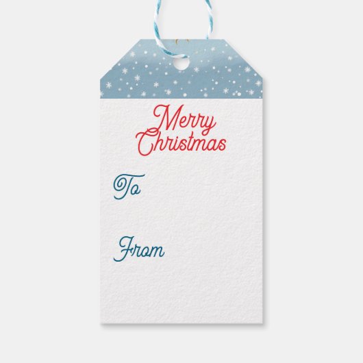 キュートお洒落ハイランドカウクリスマス ギフトタグ (裏面)