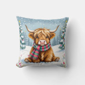 キュートお洒落ハイランドカウクリスマス クッション (正面)