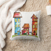 キュートお洒落ハウス クッション (ブランケット)