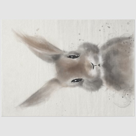 キュートお洒落バニーデクページティッシュペーパー 薄葉紙 (正面)