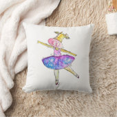 キュートお洒落バレリーナ牛 クッション (ブランケット)