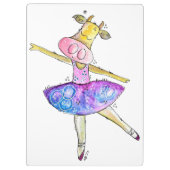 キュートお洒落バレリーナ牛 クリップボード (裏面)