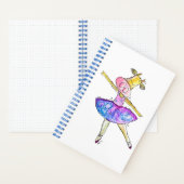 キュートお洒落バレリーナ牛 ノートブック (内側)