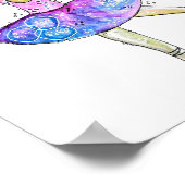 キュートお洒落バレリーナ牛 ポスター (角)