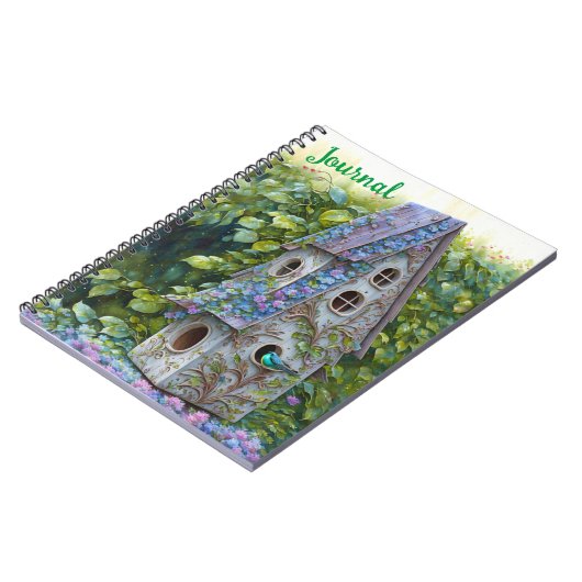 キュートお洒落バードハウスアートジャーナル ノートブック (左側)