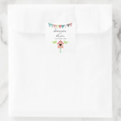 キュートお洒落バード&バードハウス結婚式の引き出物 スクエアシール (バッグ)