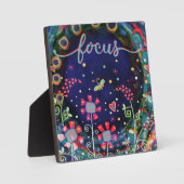 キュートお洒落フォーカスフローラドラゴンフライのインスピレーション フォトプラーク (正面)