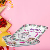 キュートお洒落フローラシーライオンガーリー子供の誕生日 ペーパープレート