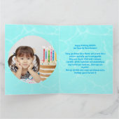 キュートお洒落フローラユニコーンガーリー子供の誕生日 カード (内部)