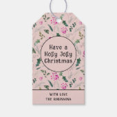 キュートお洒落ホリーすてきクリスマス ギフトタグ (正面)