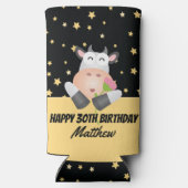 キュートお洒落ホーリーカウズハッピーバースデーパーティー スリム缶クーラー (裏面)