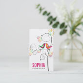 キュートお洒落ラブバードフローラブティックアイデンティティ 名刺 (スタンド正面)