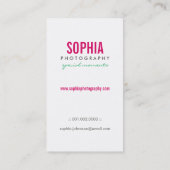 キュートお洒落ラブバードフローラブティックアイデンティティ 名刺 (裏面)