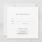 キュートお洒落レインボー商品券 (裏面)