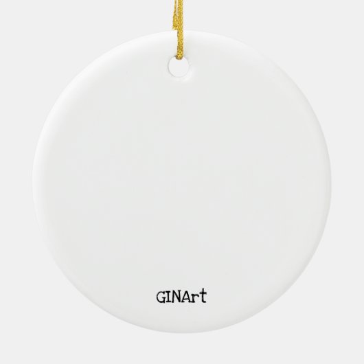 キュートお洒落踊り豚 セラミックオーナメント (裏面)