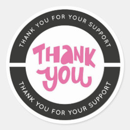 キュートお礼ステッカーカラフルとエレガントデザイン ラウンドシール