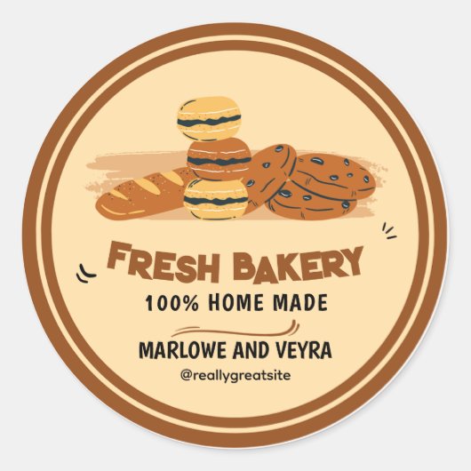 キュートお礼ステッカーカラフルとエレガントデザイン ラウンドシール (正面)