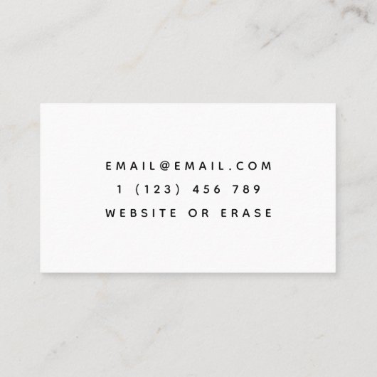 キュートかわいいアボカドキャット栄養士ディティティアン 名刺 (裏面)