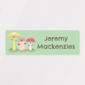 キュートかわいいキノコ菌パーソナライズされた接種 ラベル (デザイン2)