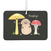 キュートかわいいキノコ菌糸状菌 カーエアーフレッシュナー (裏面)