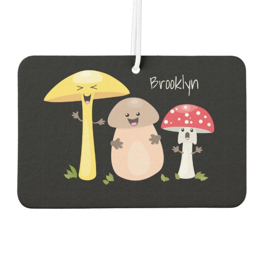 キュートかわいいキノコ菌糸状菌 カーエアーフレッシュナー (裏面)