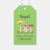 キュートかわいいキノコ菌糸状菌 ギフトタグ (裏面)