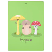 キュートかわいいキノコ菌糸状菌 クリップボード (裏面)