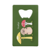 キュートかわいいキノコ菌糸状菌 クレジットカード栓抜き (裏面)