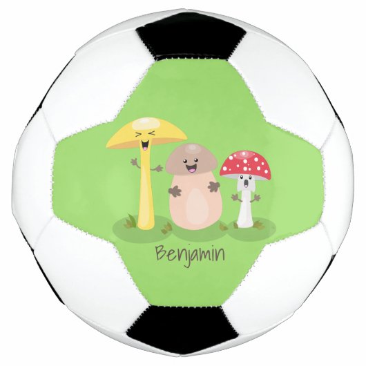 キュートかわいいキノコ菌糸状菌 サッカーボール (正面)