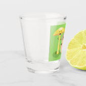 キュートかわいいキノコ菌糸状菌 ショットグラス (左)