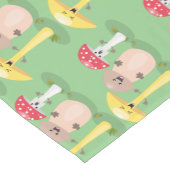 キュートかわいいキノコ菌糸状菌 ショートテーブルランナー (コーナー)