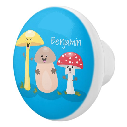 キュートかわいいキノコ菌糸状菌 セラミックノブ (右)