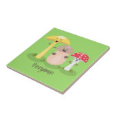 キュートかわいいキノコ菌糸状菌 タイル (側面)