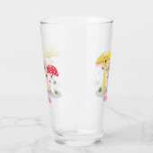 キュートかわいいキノコ菌糸状菌 タンブラーグラス (左)