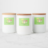 キュートかわいいキノコ菌糸状菌 フードラベル (ボトル)