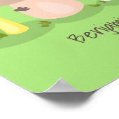 キュートかわいいキノコ菌糸状菌 ポスター (角)