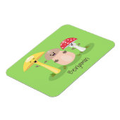 キュートかわいいキノコ菌糸状菌 マグネット (左側)