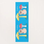 キュートかわいいキノコ菌糸状菌 ヨガマット (裏面)