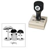 キュートかわいいキノコ菌糸状菌 ラバースタンプ (押印)