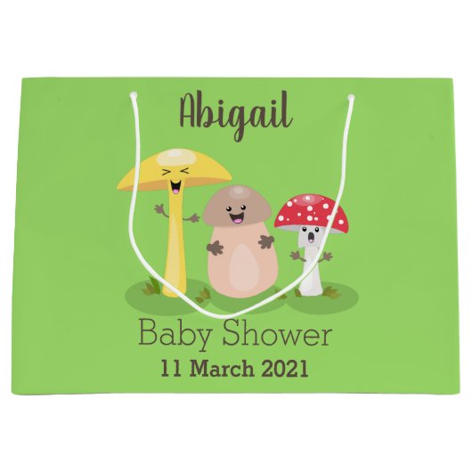 キュートかわいいキノコ菌糸状菌 ラージペーパーバッグ (正面)