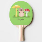 キュートかわいいキノコ菌糸状菌 卓球ラケット (裏面)