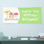 キュートかわいいキノコ菌糸状菌 横断幕 (トレードショー)