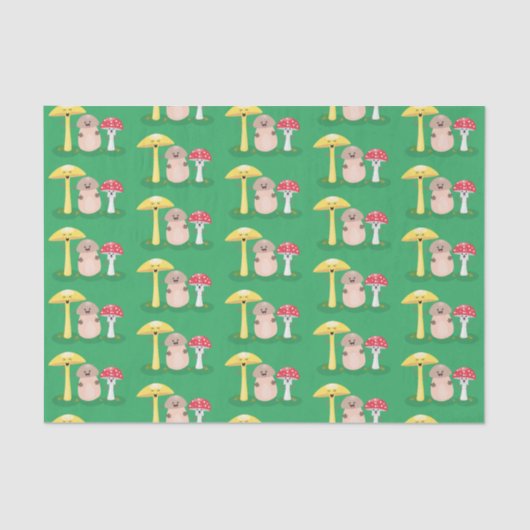 キュートかわいいキノコ菌糸状菌 薄葉紙 (正面)