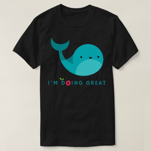 キュートかわいいクジラを行うクートIx27m Tシャツ (デザイン正面)