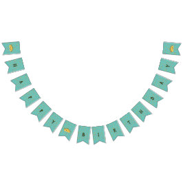 キュートかわいいタコハッピーバースデー バンティングフラッグ