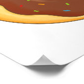 キュートかわいいチョコレートドーナツ ポスター (角)