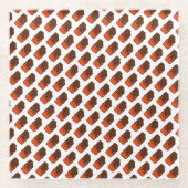 キュートかわいいチョコレートバー ガラスコースター (正面)