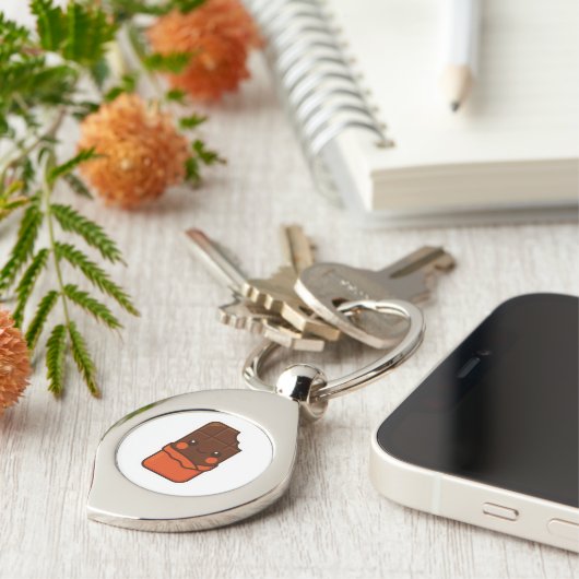 キュートかわいいチョコレートバー キーホルダー (側面)